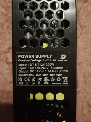 Fuente Alimentación DT 12V 200W