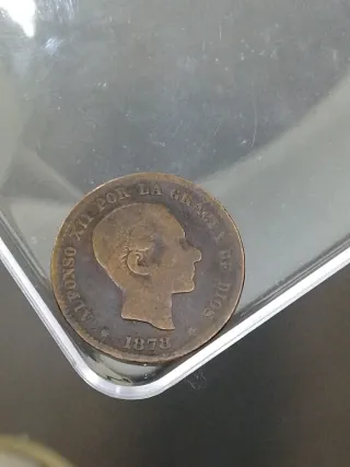Moneda 5 céntimos y 2 maravedíes