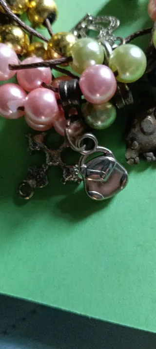 Lote collar y pulsera bisutería abalorios