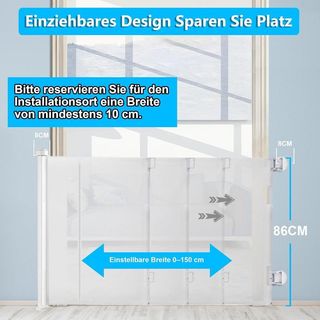 Puerta de seguridad retráctil para niños y mascota