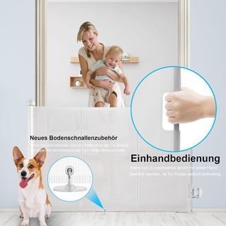 Puerta de seguridad retráctil para niños y mascota