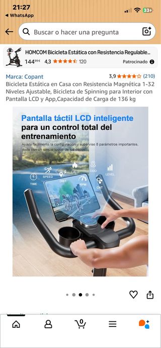 Bicicleta Estática HOMCOM