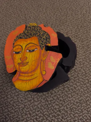 Caja decorativa Buda madera