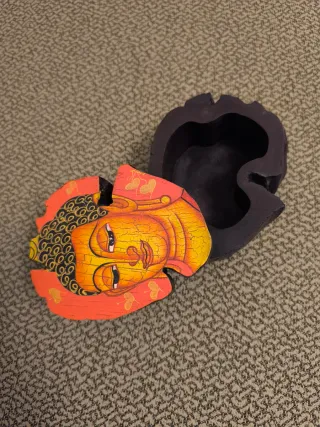 Caja decorativa Buda madera