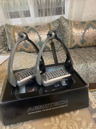 Estribos de equitación plateados