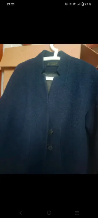 Chaquetón azul marino Zara