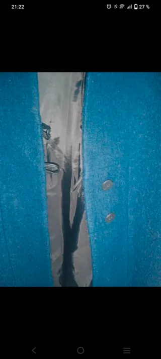 Chaquetón azul marino Zara