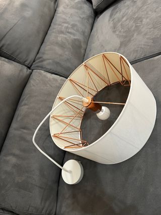 Lámpara colgante pantalla blanco roto