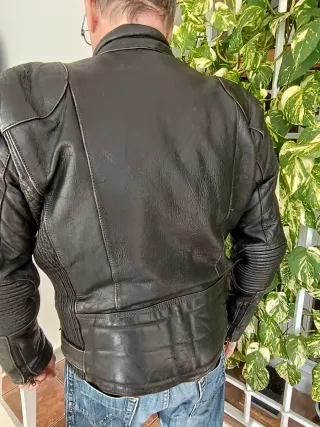 Chaqueta y pantalón de Moto Negra De cuero