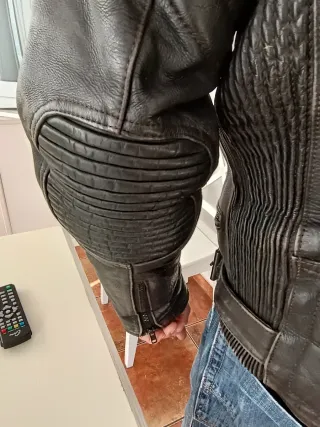 Chaqueta y pantalón de Moto Negra De cuero