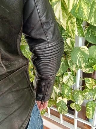 Chaqueta y pantalón de Moto Negra De cuero