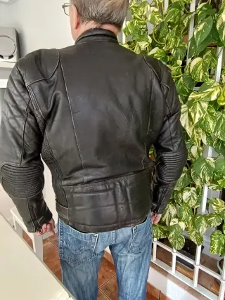 Chaqueta y pantalón de Moto Negra De cuero