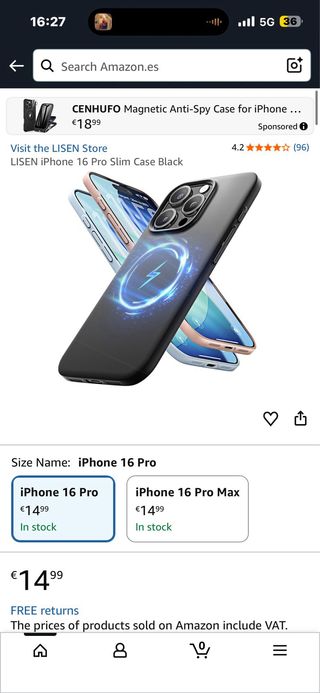 Funda Lisen iPhone 16