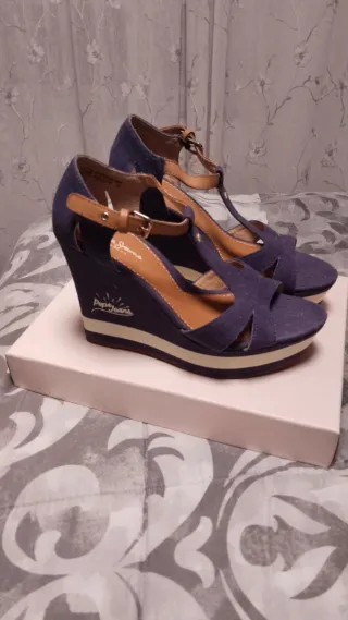 Zapatos de tacón dorados mujer talla 38