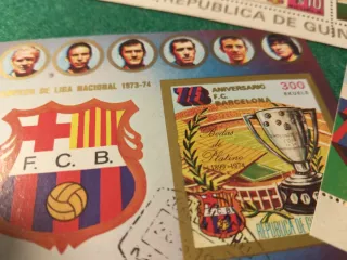 Sellos 75 Aniversario F.C. Barcelona