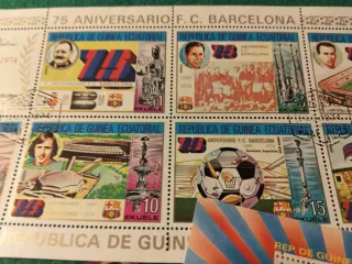 Sellos 75 Aniversario F.C. Barcelona