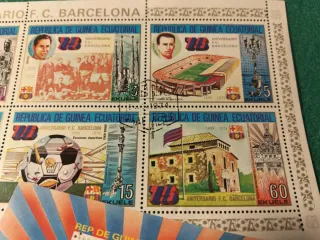 Sellos 75 Aniversario F.C. Barcelona