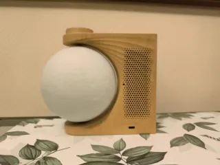 Despertador de Luz Luna Madera