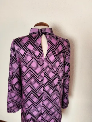 Vestido Sfera Geométrico Malva Talla S