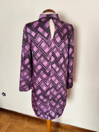 Vestido Sfera Geométrico Malva Talla S