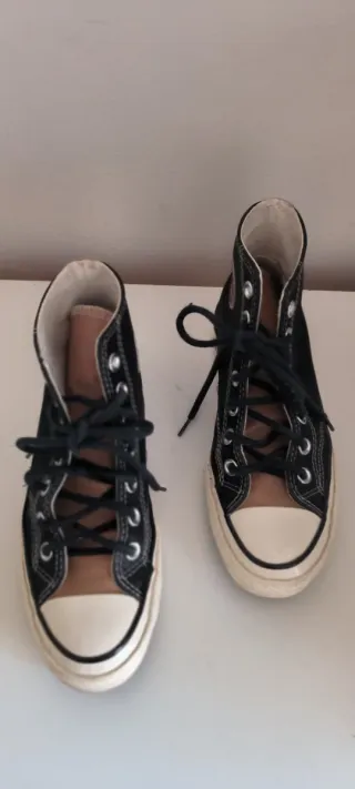 Converse All Star Botas Negras plataforma