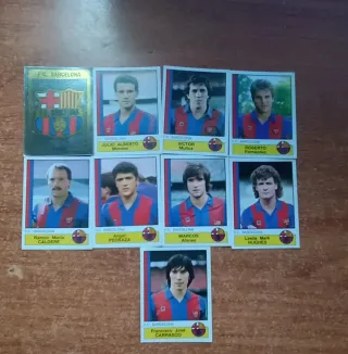 9 cromos Panini F.C. Barcelona 1987