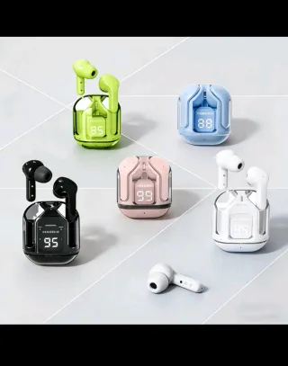 Cascos inalámbricos con estuche de carga