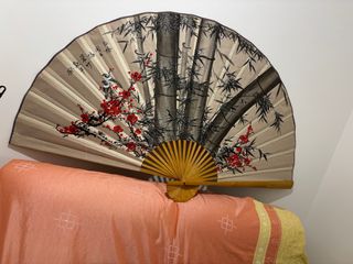 Ventaglio decorativo con bambù e fiori 1,60 x 1mt