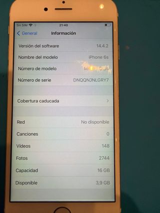 iPhone 6s Apple iOS 15.8.6