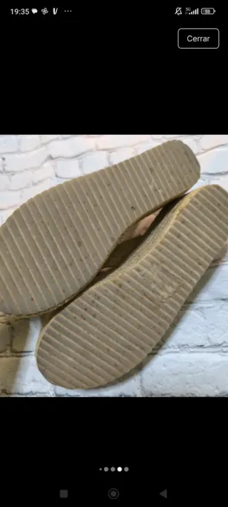 Sandalias WK esparto plataforma beige