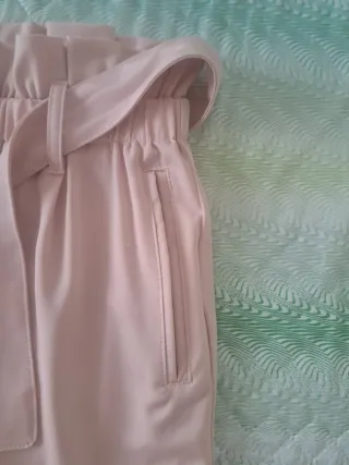 Pantaloni rosa Fun-Fun vita alta