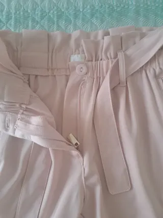 Pantaloni rosa Fun-Fun vita alta