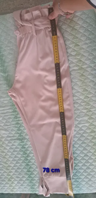 Pantaloni rosa Fun-Fun vita alta