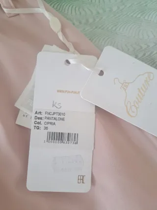 Pantaloni rosa Fun-Fun vita alta