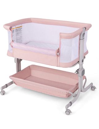 Cuna colecho bebé rosa