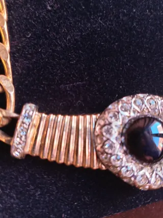 Gargantilla circonitas chapada oro