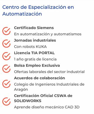 Temario del Master en automatización y robótica