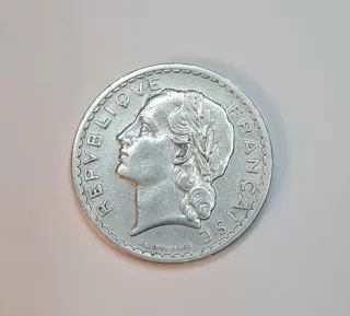 Moneta 5 Franchi Francia 1947