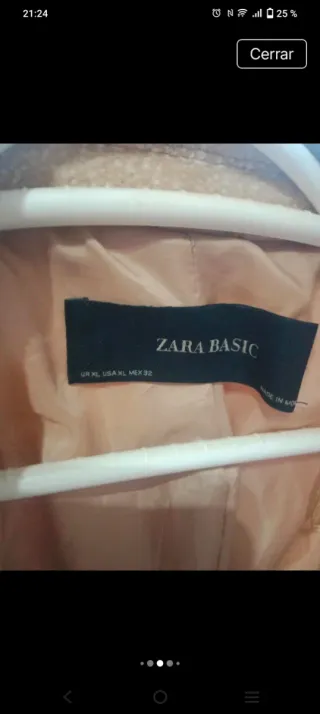 Abrigo Zara Beige