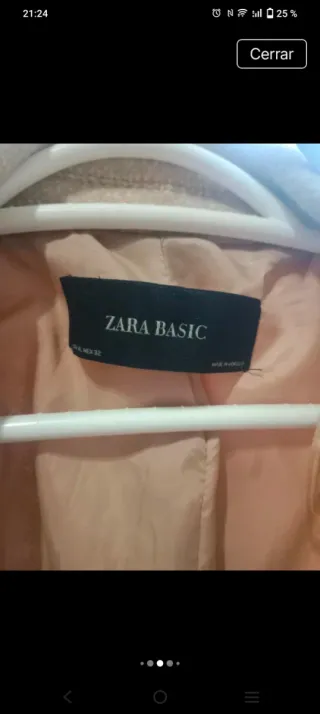 Abrigo Zara Beige