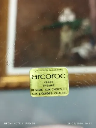 12 Platos Llanos Vintage Arcoroc Marrones