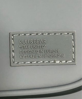 Pull&Bear bandolera hombre minimalista gris nueva