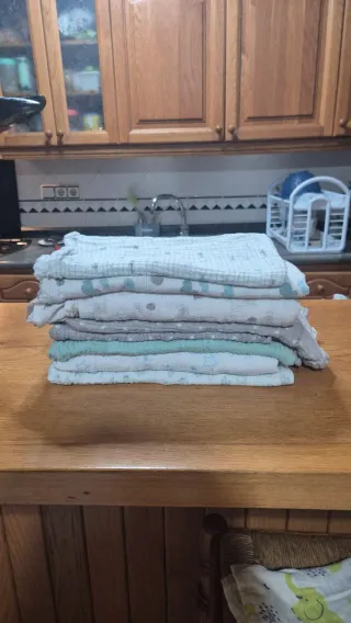 Lote 7 muselinas bebé