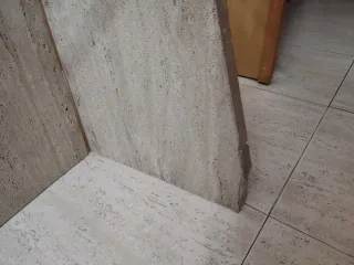 Mesa de centro cristal y mármol