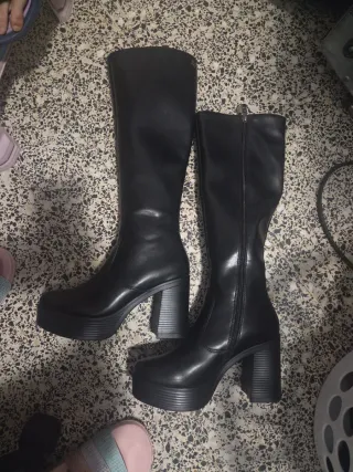 Botas de plataforma altas negras