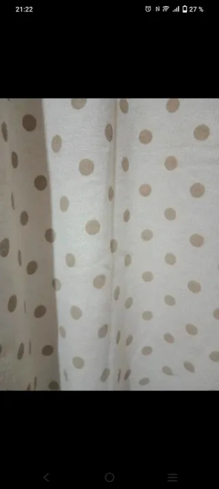 Jersey Cortefiel lunares beige y verde