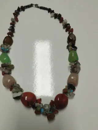 Collar Vintage Piedras Semipreciosas Multicolor