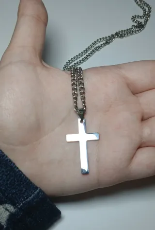 Collar Cruz Acero Inoxidable