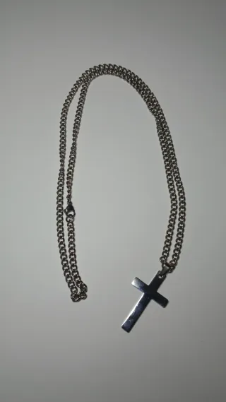 Collar Cruz Acero Inoxidable