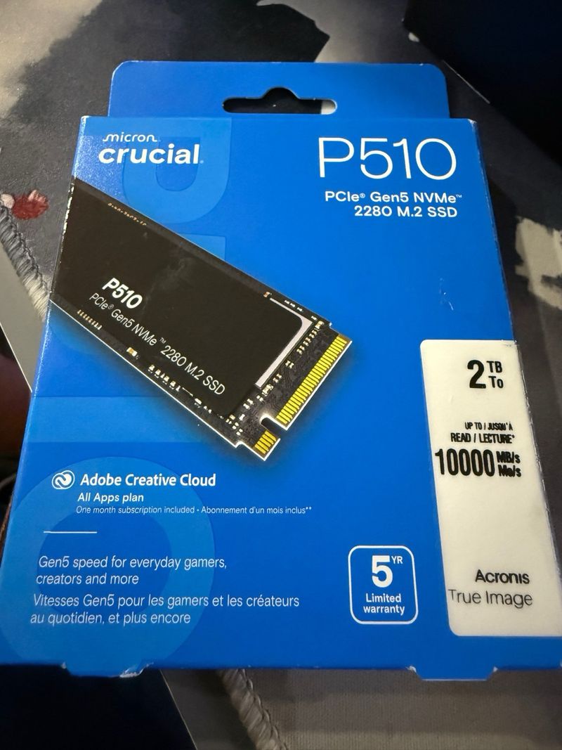 SSD Crucial P510 2TB NVMe PCIe 5.0 afbeelding 2